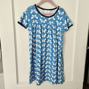 Hanna Andersson Blue and White Kids Dress